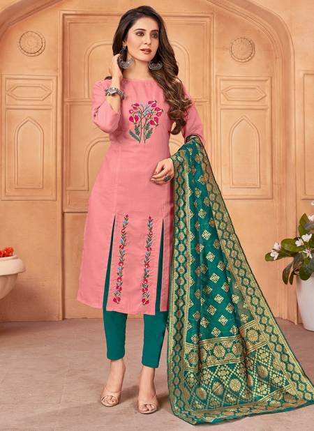 Peach Colour Ice Cream Rahul NX New Latest Designer Ethnic Wear Handloom Slab Salwar Suit Collection 1002
